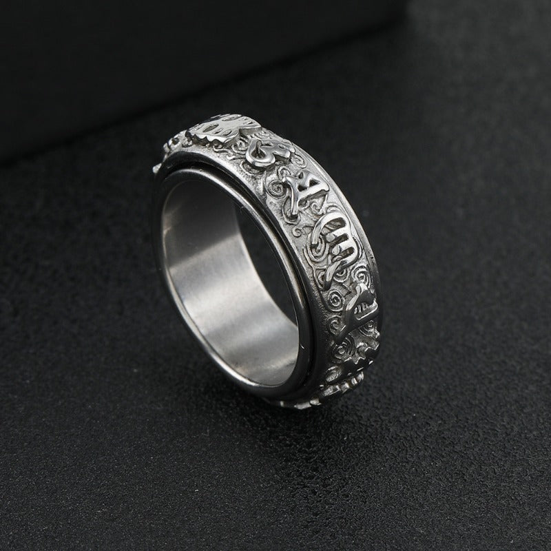 Wholesale Demon Eye Stainless Steel Ring Men's Pentagram Ring ACC-RS-ZhongQi013