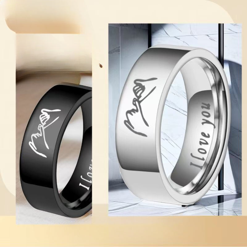 Wholesale Titanium Steel Couple Ring Stainless Steel ACC-RS-Xinj005