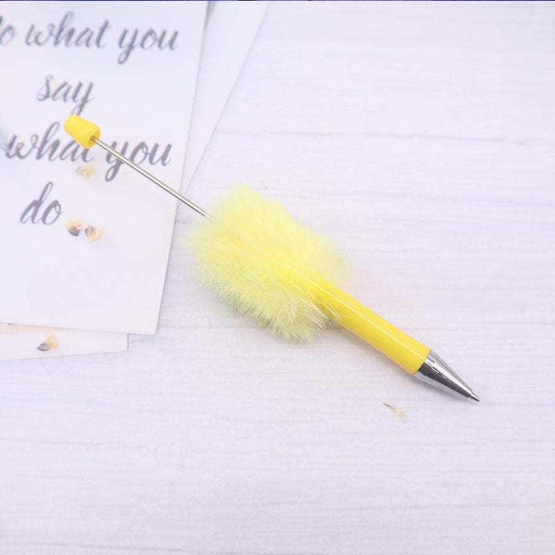 Wholesale Beadable Pen Plush Pom Pom Beadable Pen ACC-PN-CY001