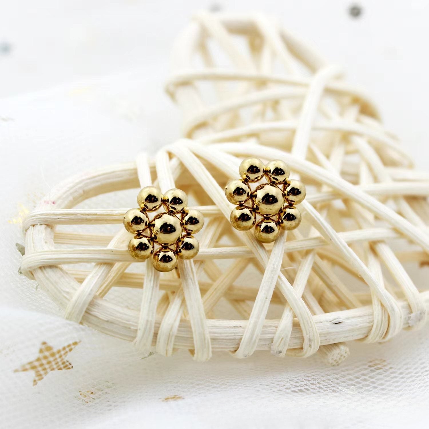 Wholesale Steel Bead Geometric Earrings Stainless Steel Earrings ACC-ES-BaiL003