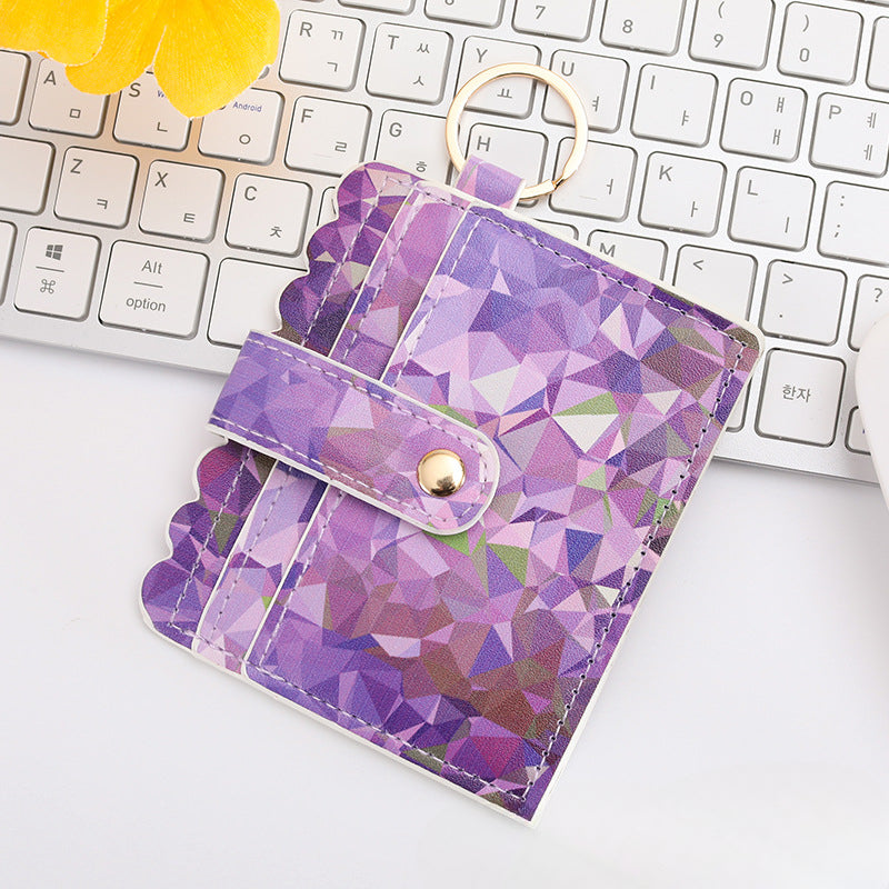 Wholesale Western Style Aztec Tie Dye Camouflage Plaid Leopard Print PU Pickup Bag Keychain ACC-KC-MiQiu001