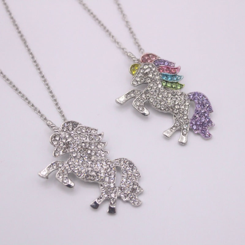 Wholesale Pegasus Necklace Micro Diamond Unicorn Pendant Sweater Chain ACC-NE-LvPai002