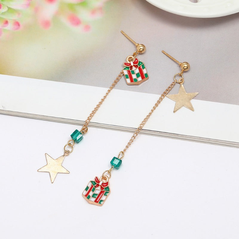 Wholesale Christmas Earrings Tassel Oil Drop Boots Bell Pendant Earrings ACC-ES-DingZhou002