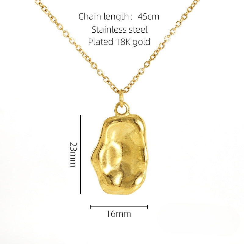 Wholesale Stainless Steel Rose Necklace Shell Titanium Steel Clavicle Chain Choker Necklace ACC-NE-ZhongXin002