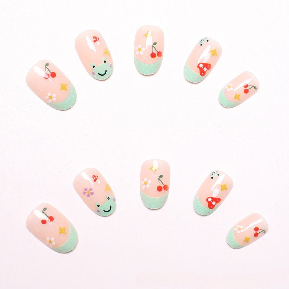 Wholesale 24 Pieces/box Press-on Nails Kits Nail Stickers ACC-NS-XingNai006
