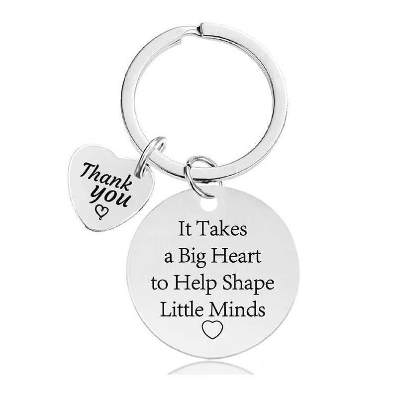 Wholesale Teacher's Day Gift Stainless Steel Engraved Keychain ACC-KC-Ganggu002