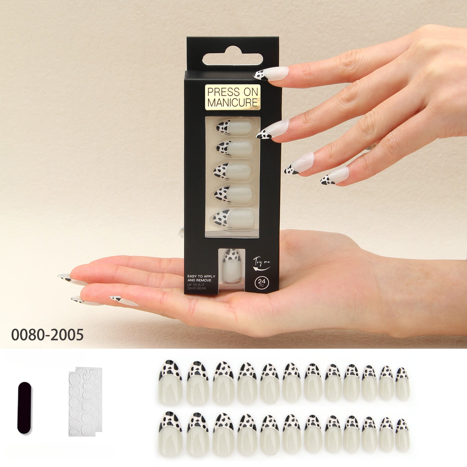 Wholesale Press on Nails Kits 24 Ballet Nail Adhesive Nail Enhancement Tablets ACC-NS-XKQ008
