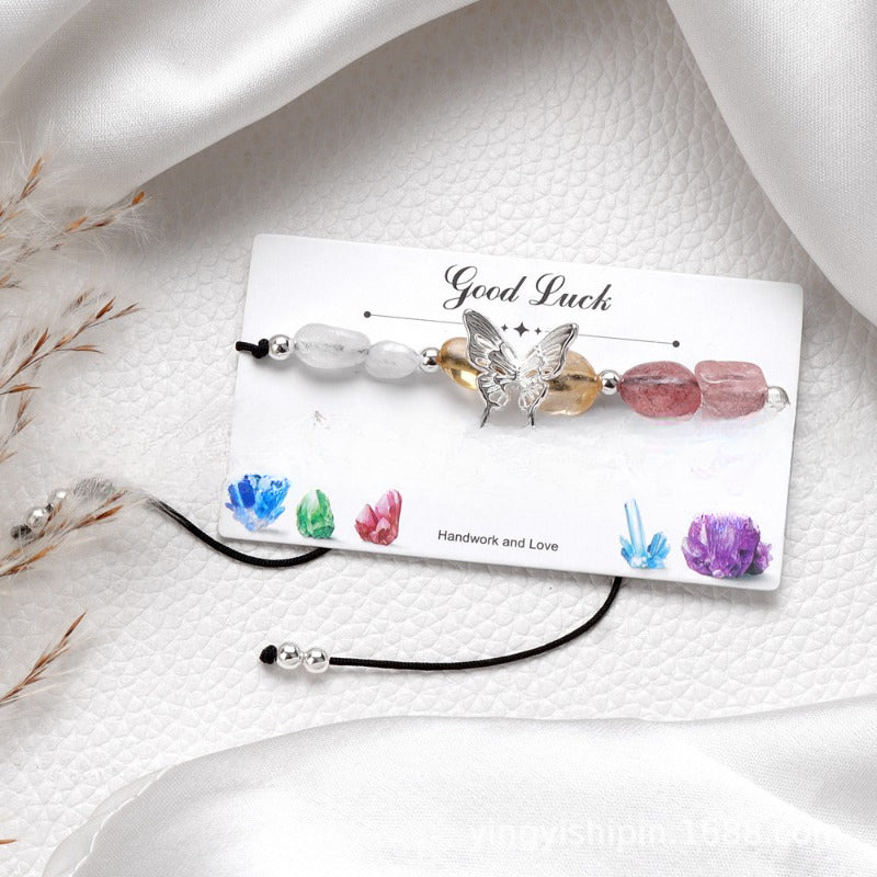 Wholesale Natural Crystal Semi-precious Stone Beads Bracelet ACC-BT-YinYi011