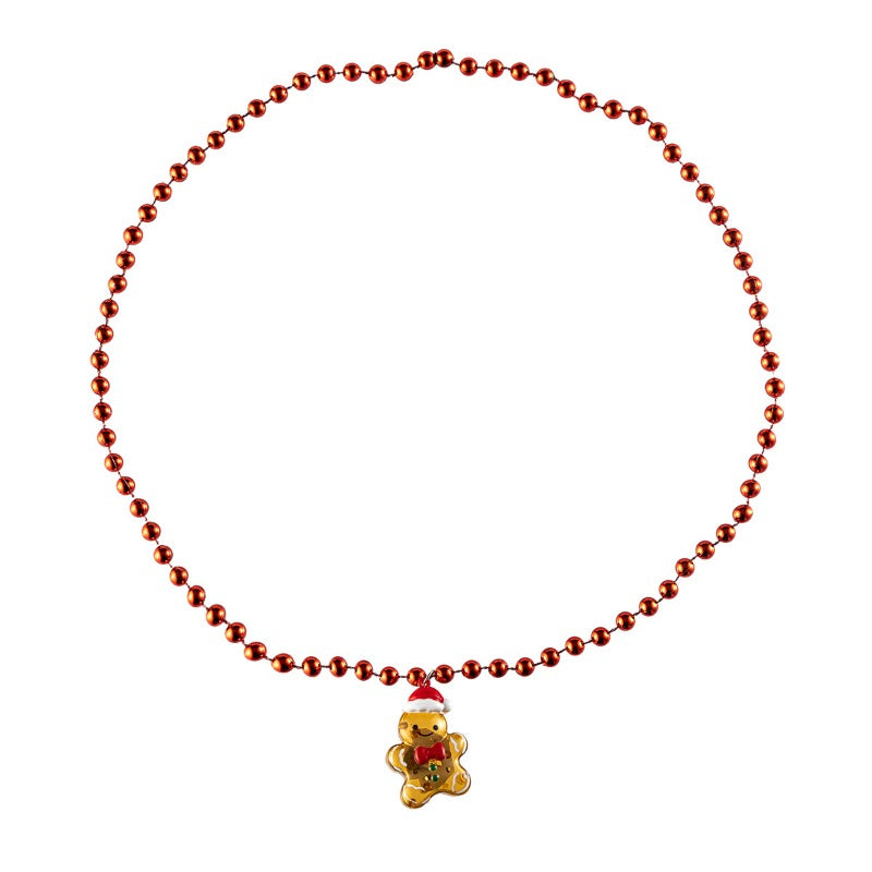 Wholesale 5pcs Christmas Red Luminous Character Necklaces ACC-NE-ChuanSha004