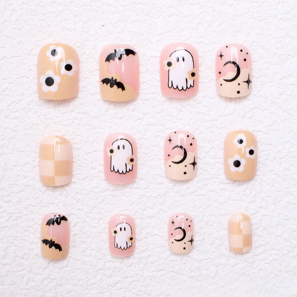 Wholesale Halloween 24 Pieces/box Press-on Nails Kits Nail Stickers ACC-NS-XingNai017