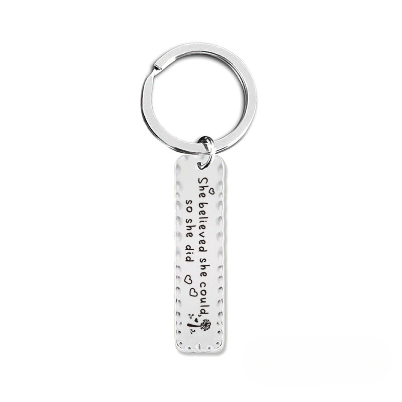 Wholesale 2024 Graduation Season Gift Inspirational Phrase Stainless Steel Keychain ACC-KC-Ganggu012