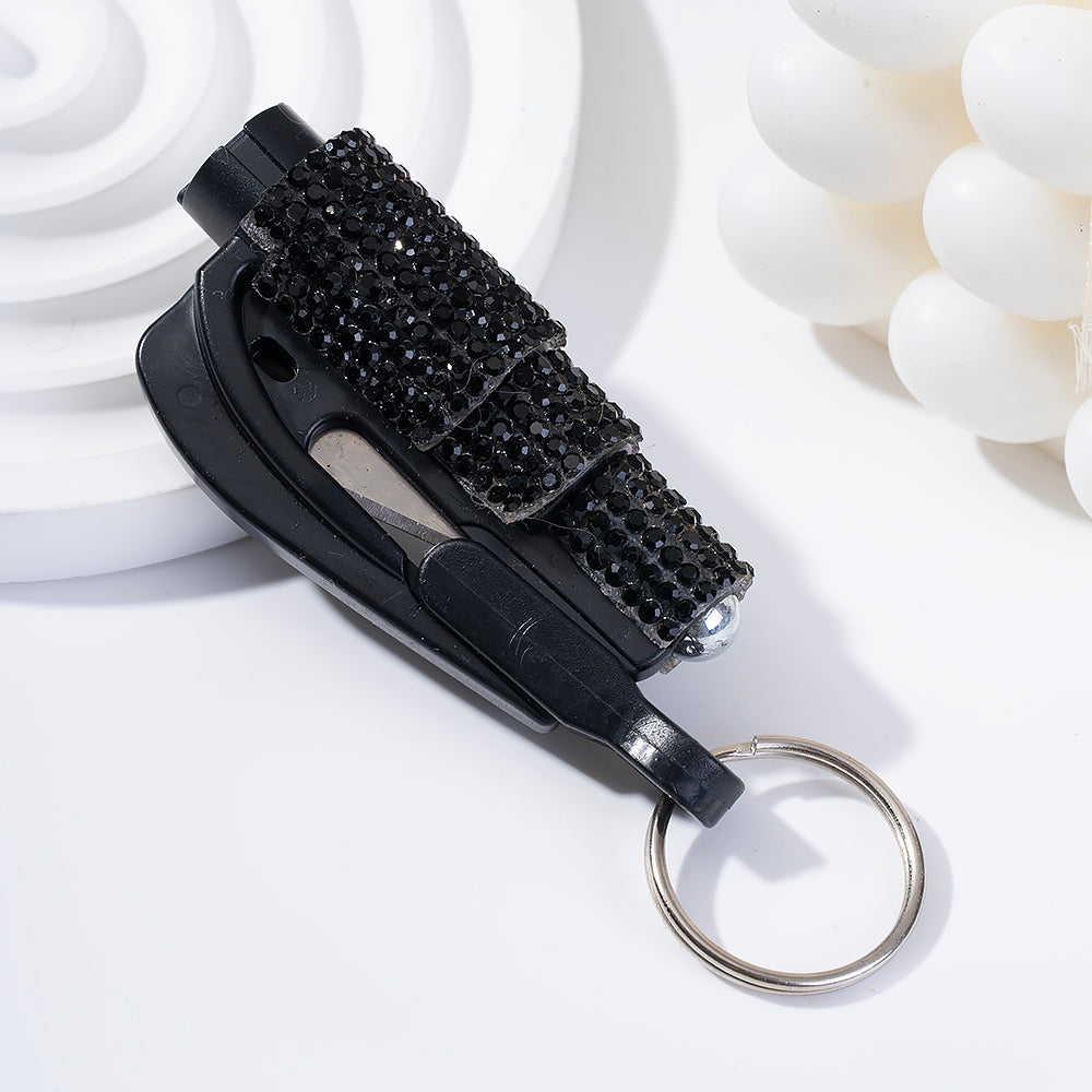 Wholesale Mini Car Hammer Seat Belt Release Keychain with Drill ACCVIP-KC-ZhiYa013