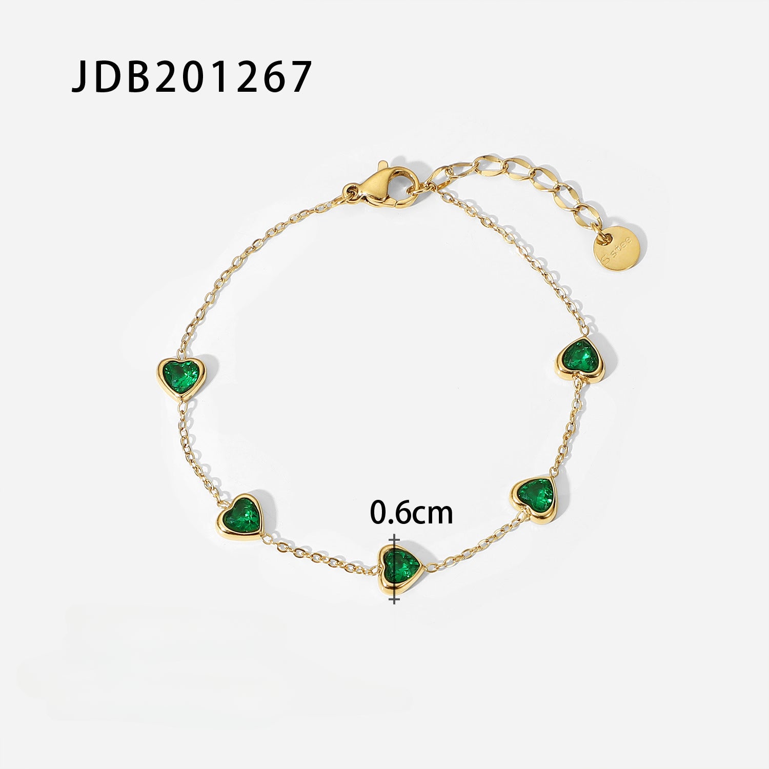 Wholesale Vintage Green Zircon Series Stainless Steel Necklace Earrings Bracelet Ring ACC-RS-JieDing003