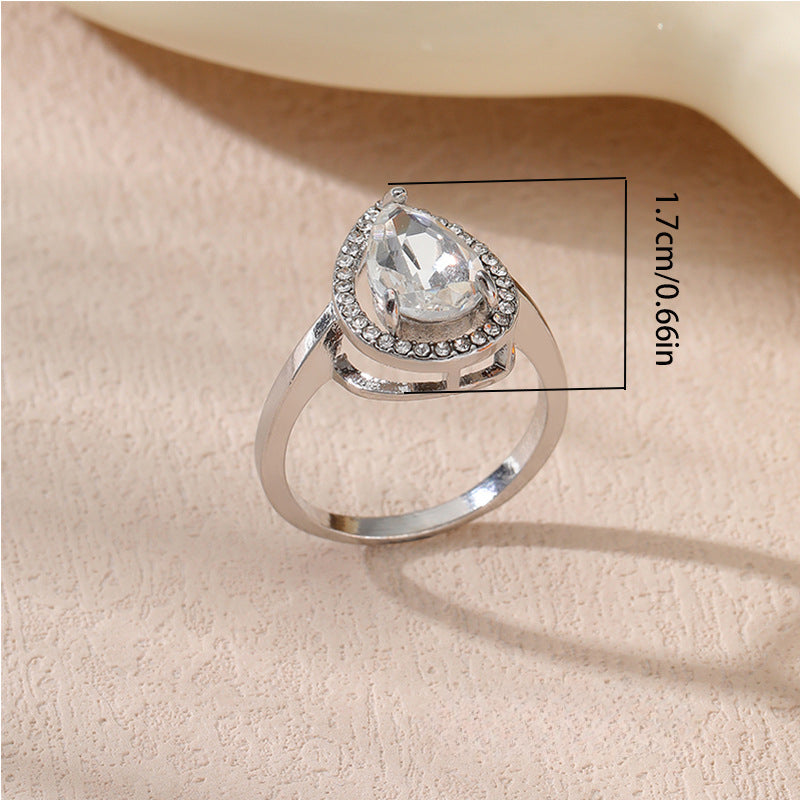 Wholesale Teardrop Shaped Diamond Multicolor Ring ACC-RS-YunJin008