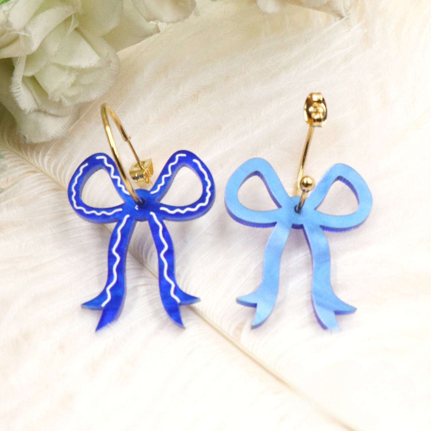 Wholesale 5 Pairs/pack Bow Acrylic Earrings Bow Earrings ACC-ES-XiaoYan051