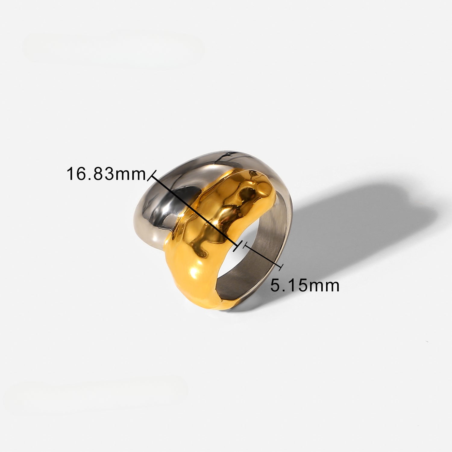 Wholesale Stainless Steel Punk Connect Colorful Cross Ring Stainless Rings ACC-RS-Jied001