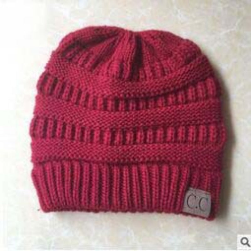Wholesale Ponytail Hat Knitted Wool Hat ACC-HT-Xiongk001