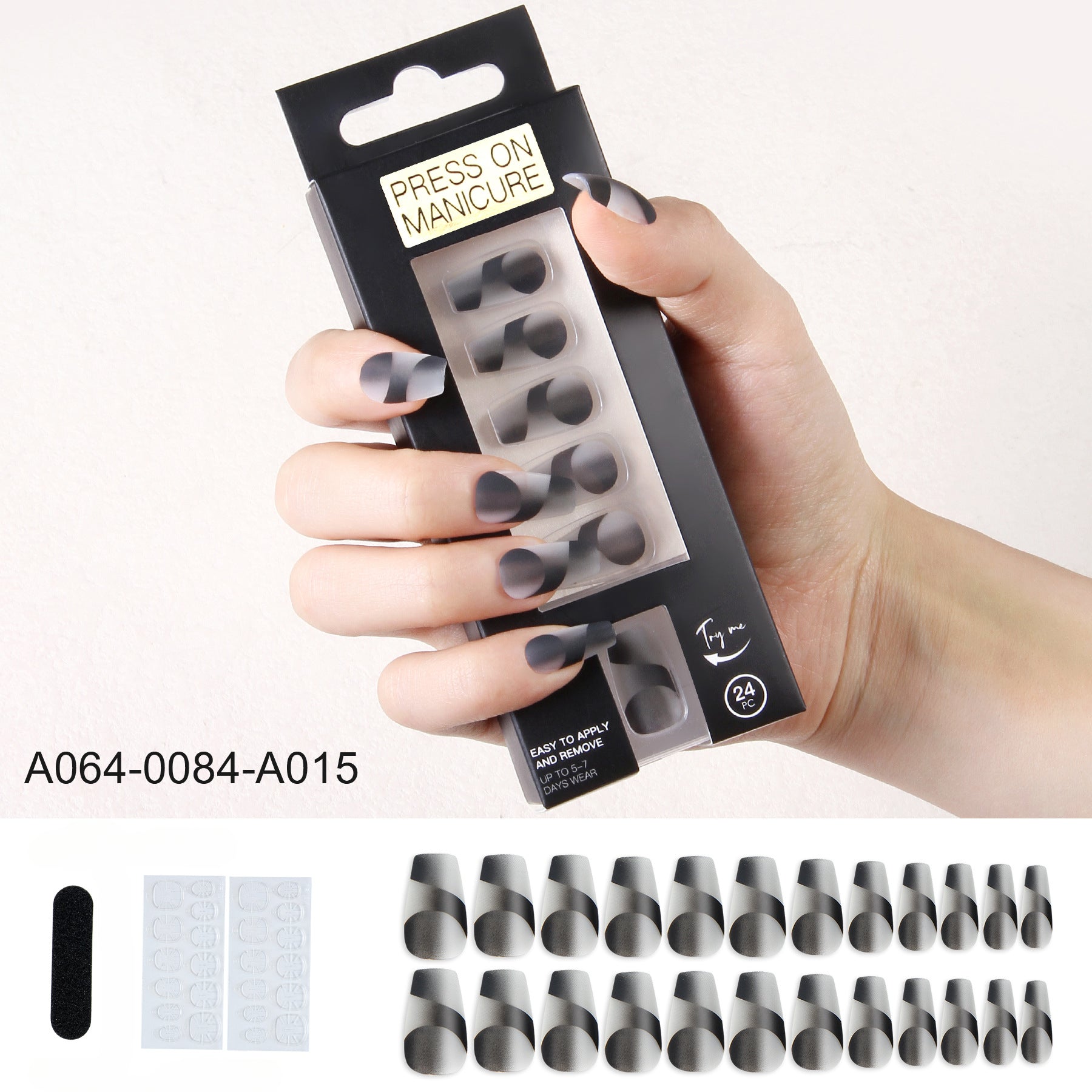 Wholesale Press on Nails Kits 24 Ballet Nail Adhesive Nail Enhancement Tablets ACC-NS-XKQ008