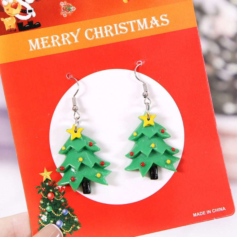 Wholesale Christmas Tree Earrings Ornaments Snowflake Earrings ACC-ES-ZhouHao003
