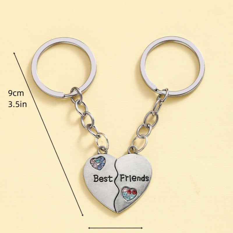 Wholesale Splicing Good Friends Series Love Alloy Keychain ACC-KC-RongR087