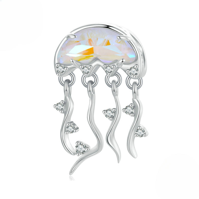 Wholesale Ocean Series Mermaid Tail Diy Pendant Accessories S925 Sterling Silver Beads Charms ACC-CHS-YinZhiyun006