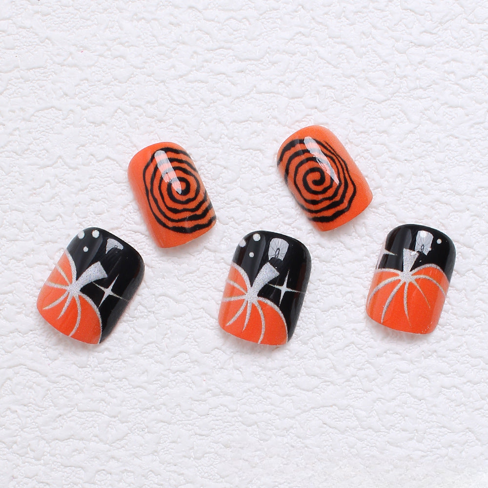 Wholesale 24 Pieces/box Halloween Press-on Nails Kits Nail Stickers ACC-NS-XingNai007