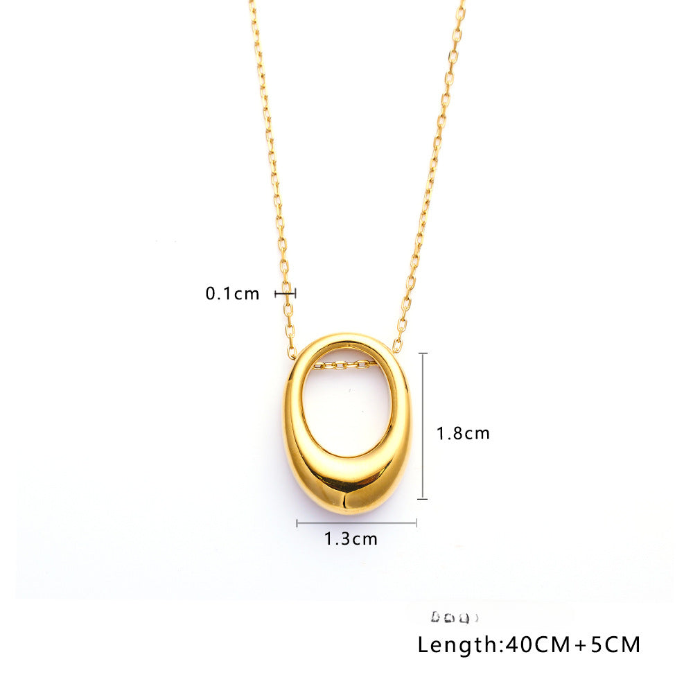 Wholesale Roman Digital Heart-shaped Zircon Pendant Titanium Steel Necklace ACC-NE-Feif001