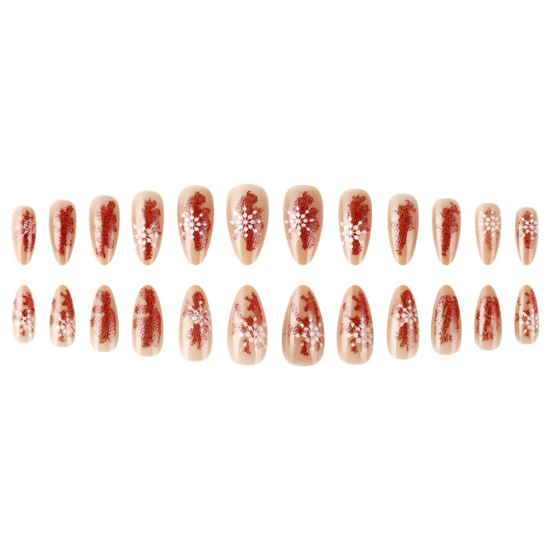 Wholesale 24 Pieces/box Christmas Glossy Nails Kits Nail Stickers ACC-NS-MiKe005