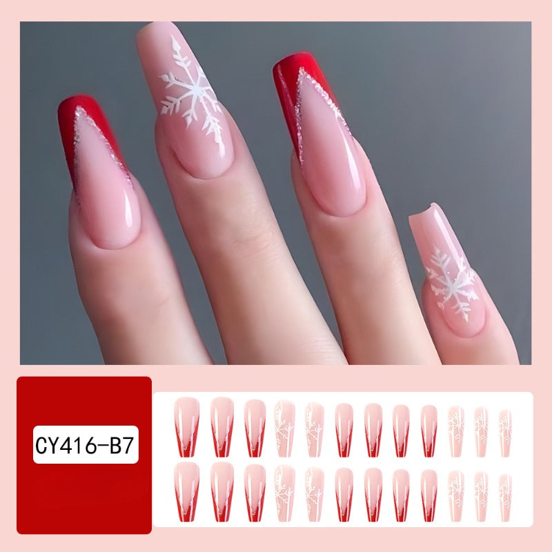 Wholesale 24 Pieces/box Christmas Snowflake Nails Kits Nail Stickers ACC-NS-QXJ033