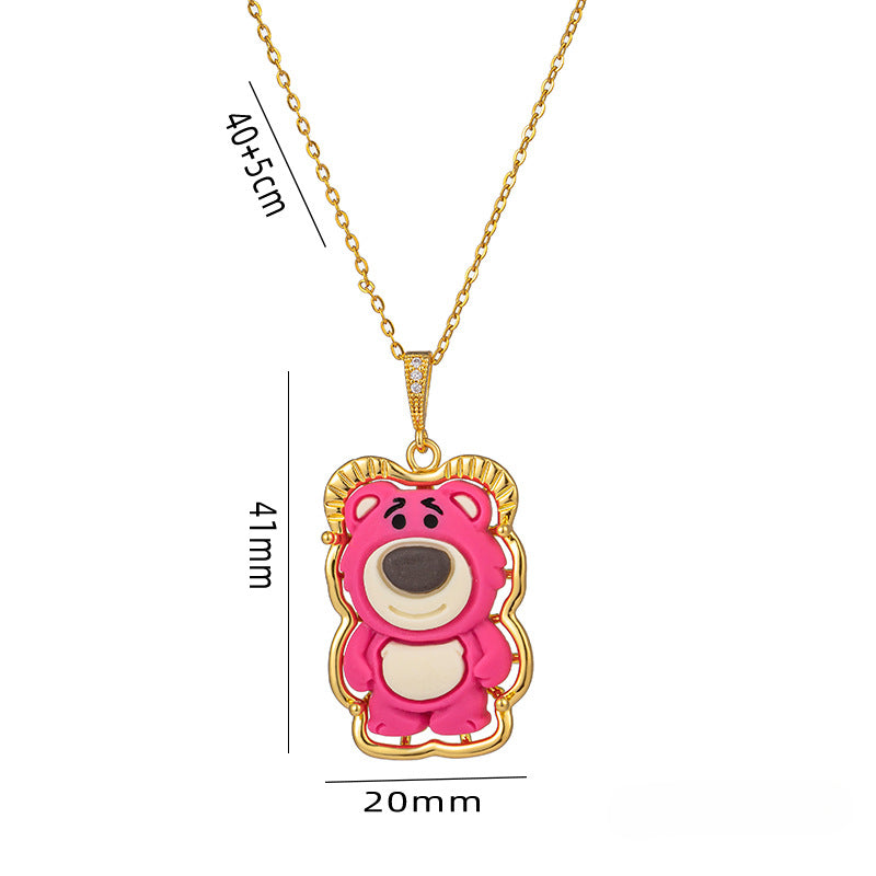 Wholesale Cartoon Animal Image Pendant Cute Necklaces Titanium Steel Necklace ACC-NE-Kouz007