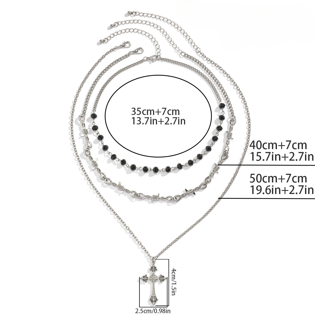 Wholesale Halloween Cross Pendant Dark Gothic Style Necklaces ACC-NE-XueRou013