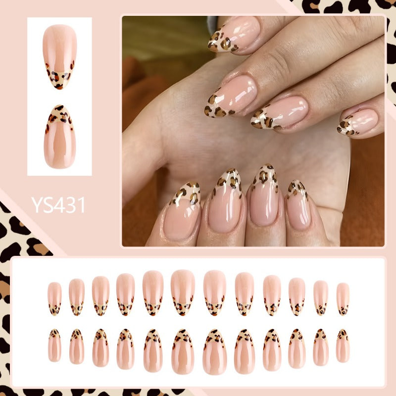 Wholesale 24 Pieces/box Valentine's Day Leopard Nails Kits Nail Stickers ACC-NS-MiKe038