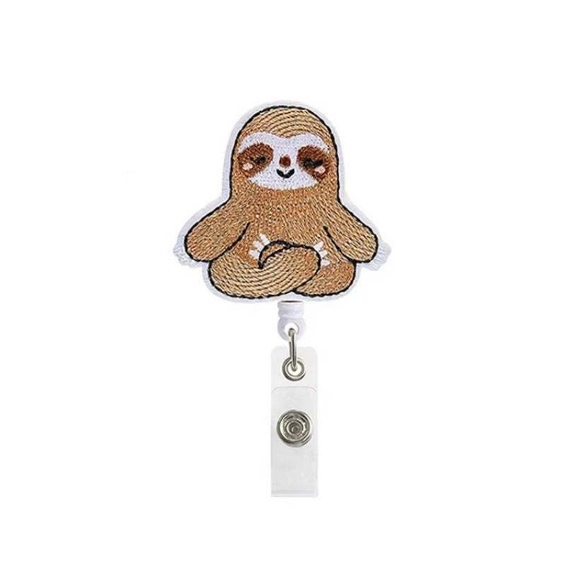 Wholesale Brain Retractable Dinosaur Sunflower Felt Embroidery Nurse Keychain ACC-KC-LingYu013