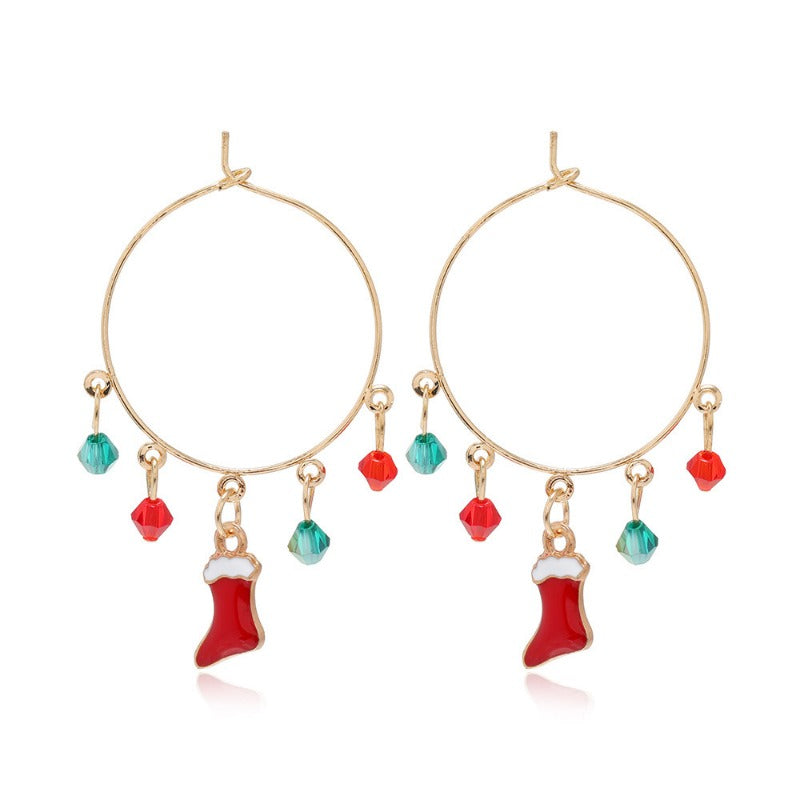 Wholesale Christmas Tree Bell Boots Pendant Earrings ACC-ES-DingZhou001