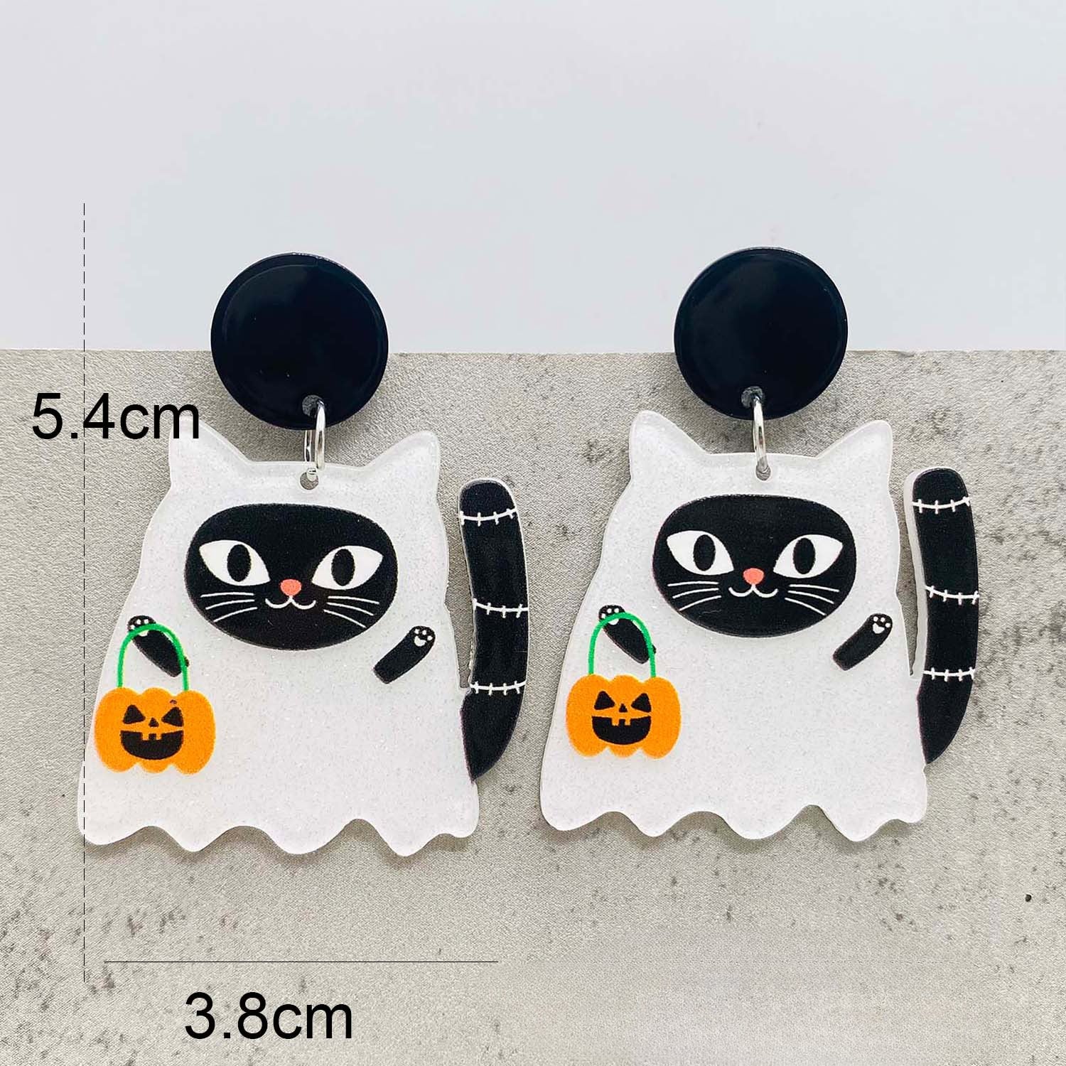 Wholesale Halloween Earrings Cat Ghost Pumpkin Strawberry Eyeball Acrylic Earrings ACC-ES-ChenY016