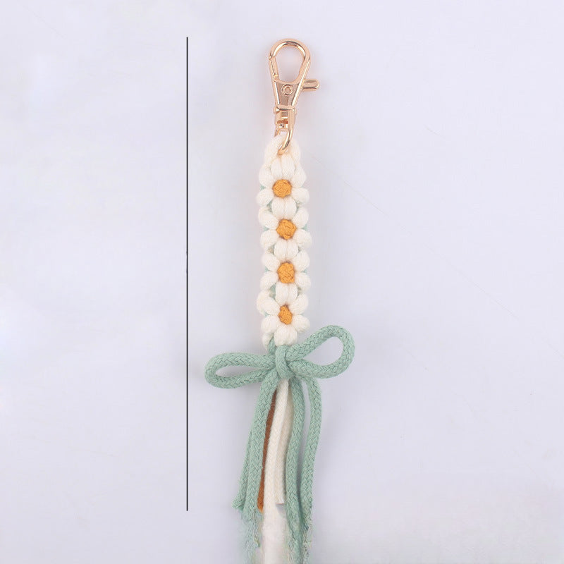 Wholesale Hand-woven Cartoon Flower Bow Lanyard Keychain ACC-KC-GuangTian068