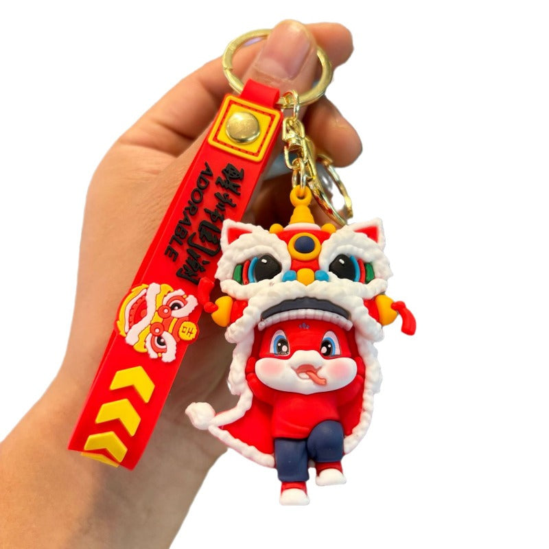 Wholesale Cartoon New Year Cute Lion Keychain ACC-KC-ZeCi001