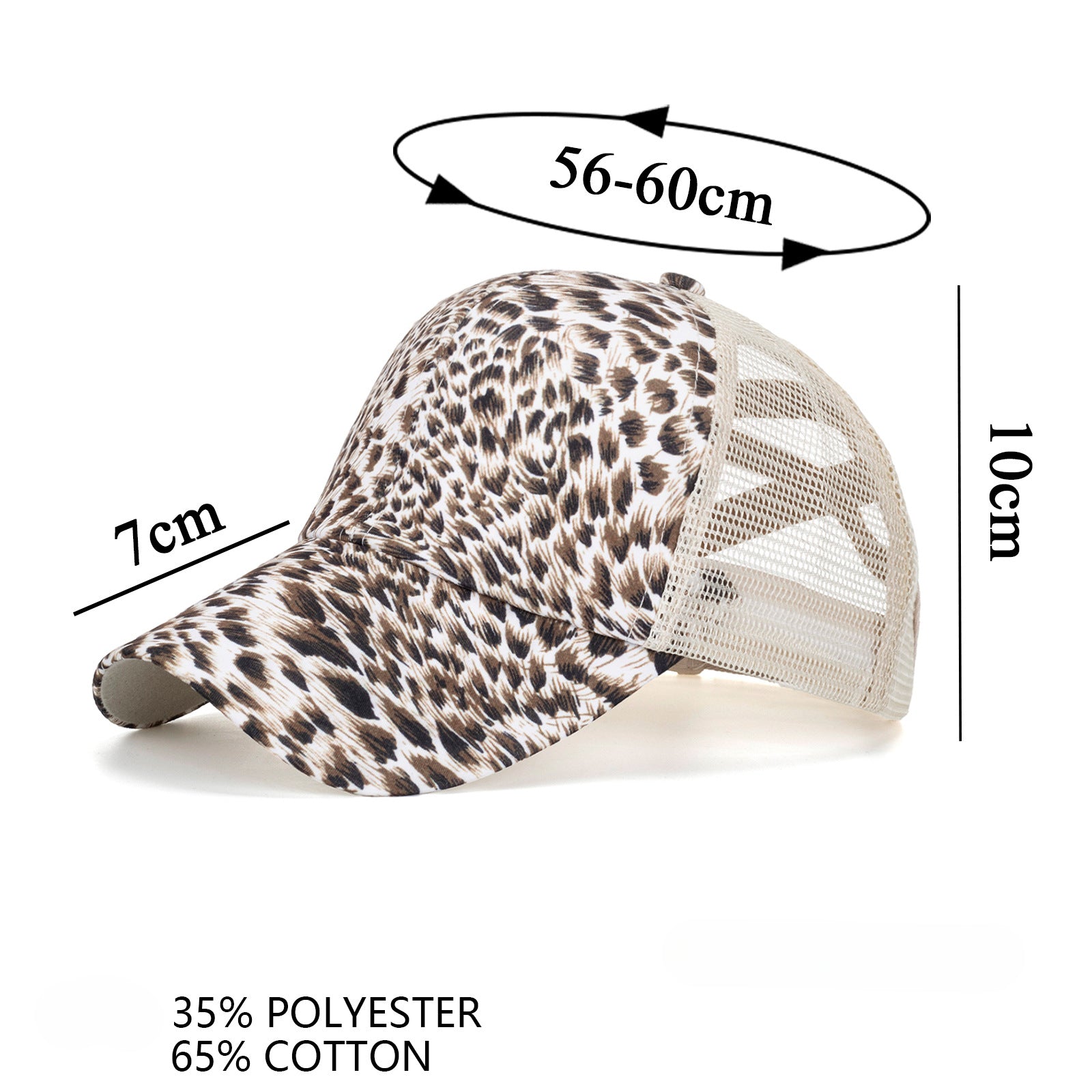 Wholesale Western Style Leopard Cross Ponytail Cap Baseball Cap Hat ACC-HT-ZhongM001