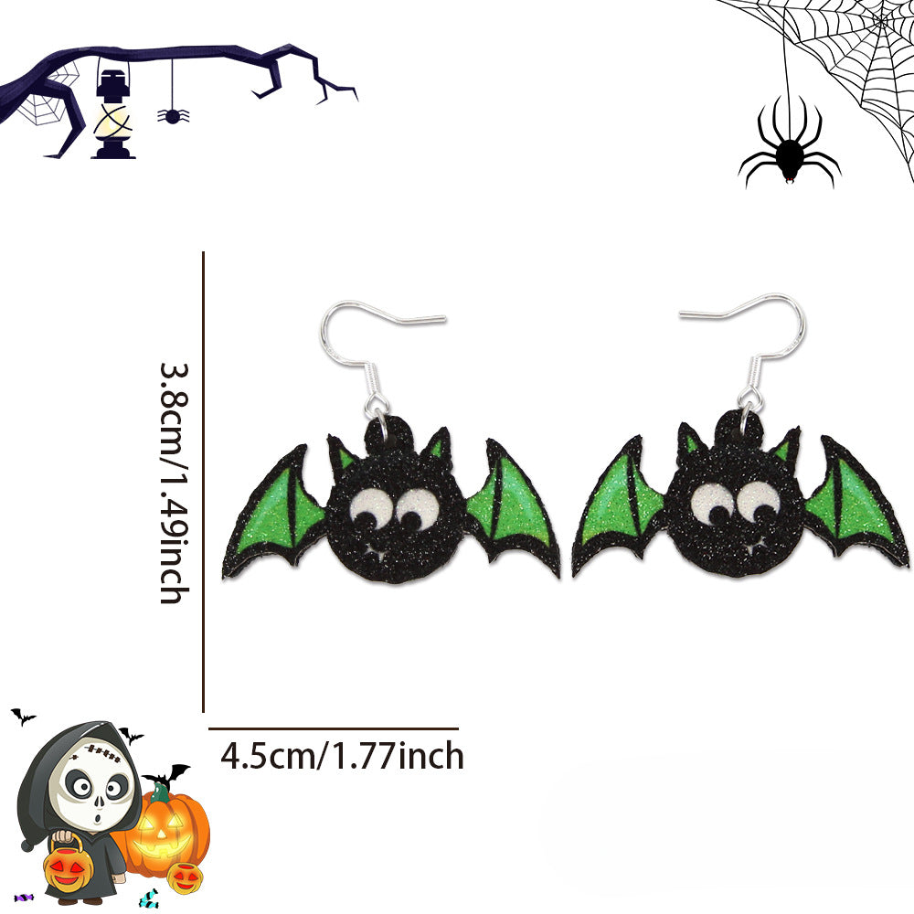 Wholesale Halloween Spider Bat Earrings ACC-ES-ZhouHao001