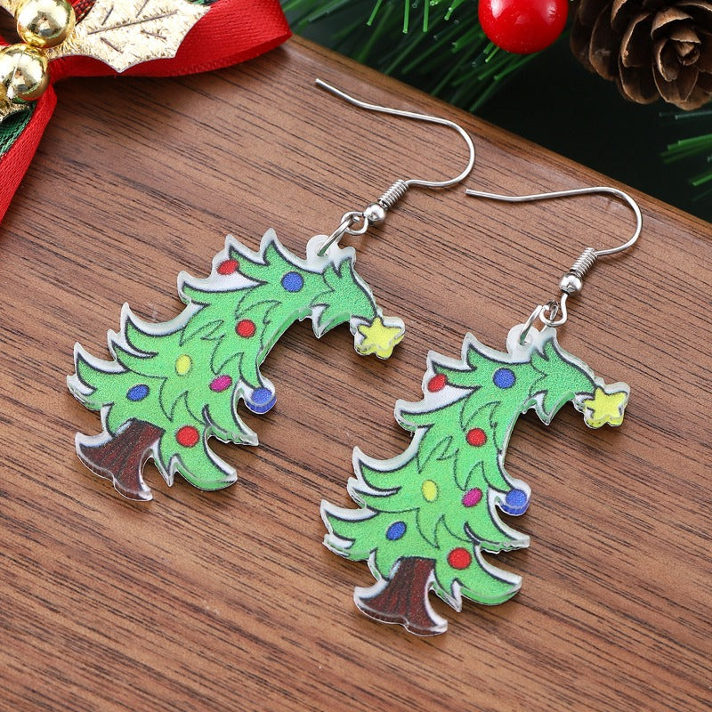 Wholesale Christmas Tree Star Lights Acrylic Earrings ACC-ES-ChuLian115
