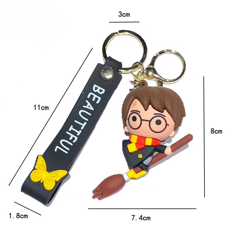Wholesale Cartoon PVC Soft Keychains Silicone Creative Keychain ACC-KC-XinShu006