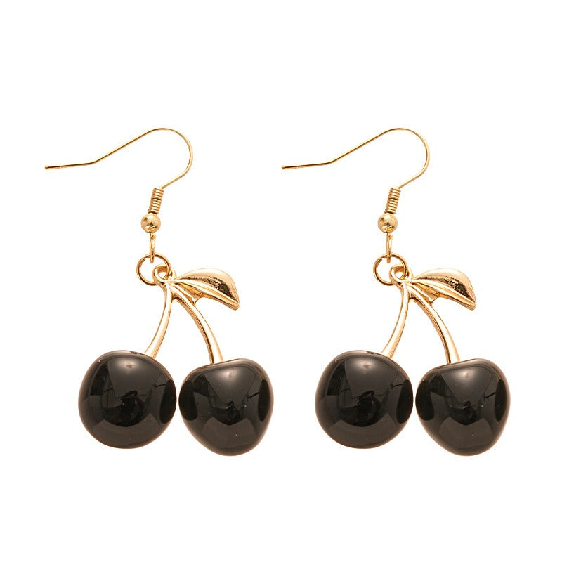 Wholesale Resin Cherry Leaf Earrings ACC-ES-JingQiao007