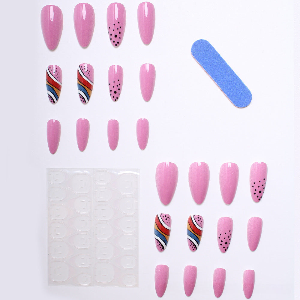 Wholesale 24 Pieces/box Press-on Nails Kits Nail Stickers ACC-NS-XingNai028