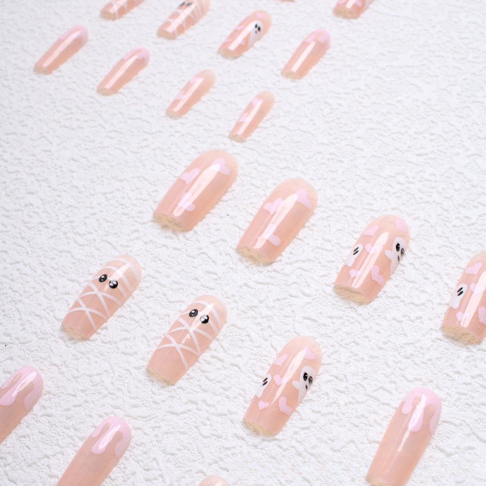 Wholesale 24 Pieces/box Halloween Press-on Nails Kits Nail Stickers ACC-NS-XingNai030