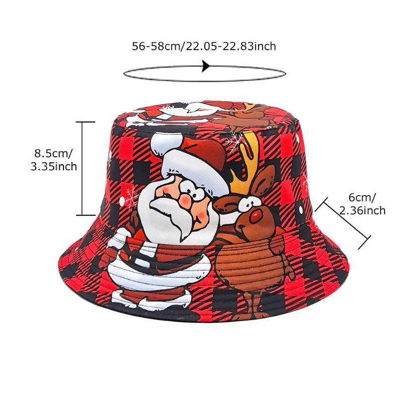 Wholesale Santa Claus Pattern Bucket Hat ACC-HT-ShunMa018
