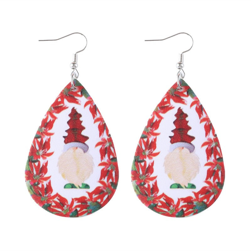 Wholesale Christmas Lights Gnome Elk Snowflake Winter Snowflake Earrings ACC-ES-ChuLian137