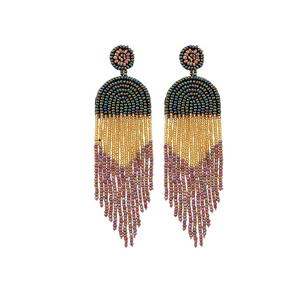 Wholesale Bohemian Vintage Tassel Earrings ACC-ES-JieMi006