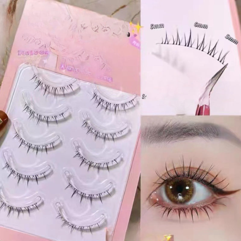 Wholesale 12 Rows of Large Capacity Comic Natural Single Cluster Segmented False Eyelashes ACC-FS-Rous003