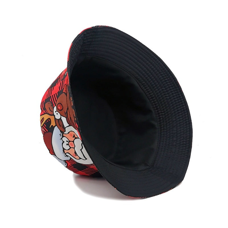 Wholesale Santa Claus Pattern Bucket Hat ACC-HT-ShunMa018