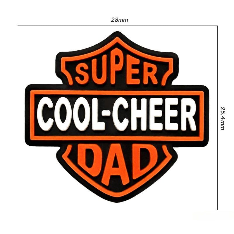 Wholesale 10pcs Super DAD Silicone Beads Focal Beads DIY Accessories Father's Day ACC-BDS-WDX085